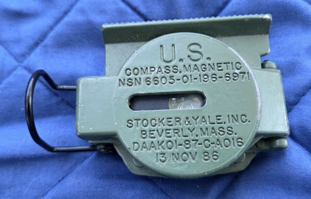 US Military 1986 Compass Magnetic Stocker & Yale NSN 6605-01-196-6971