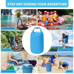 Dry Bag Set, Waterproof Small Lightweight Dry Bags for Paddle 20L 2Pack Blue