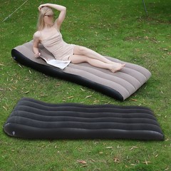Amphibious Inflatable Lounge Chair Plush Outdoor Single Sofa 175x74x29cm