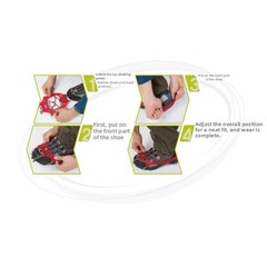 Easy to Attach 11 Tooth Stainless Steel Ice Cleats for Outdoor Traction in Snow