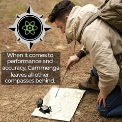Accurate Waterproof Tritium Lensatic Compass for Hiking, Camping, Survival, Orie