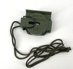 Cammenga Model 27 US Military Phosphorescent Lensatic Compass Tested W Pouch