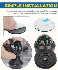 UBOG Car Compass,Compass for Car,Automotive Compass Ball,Car BLACK
