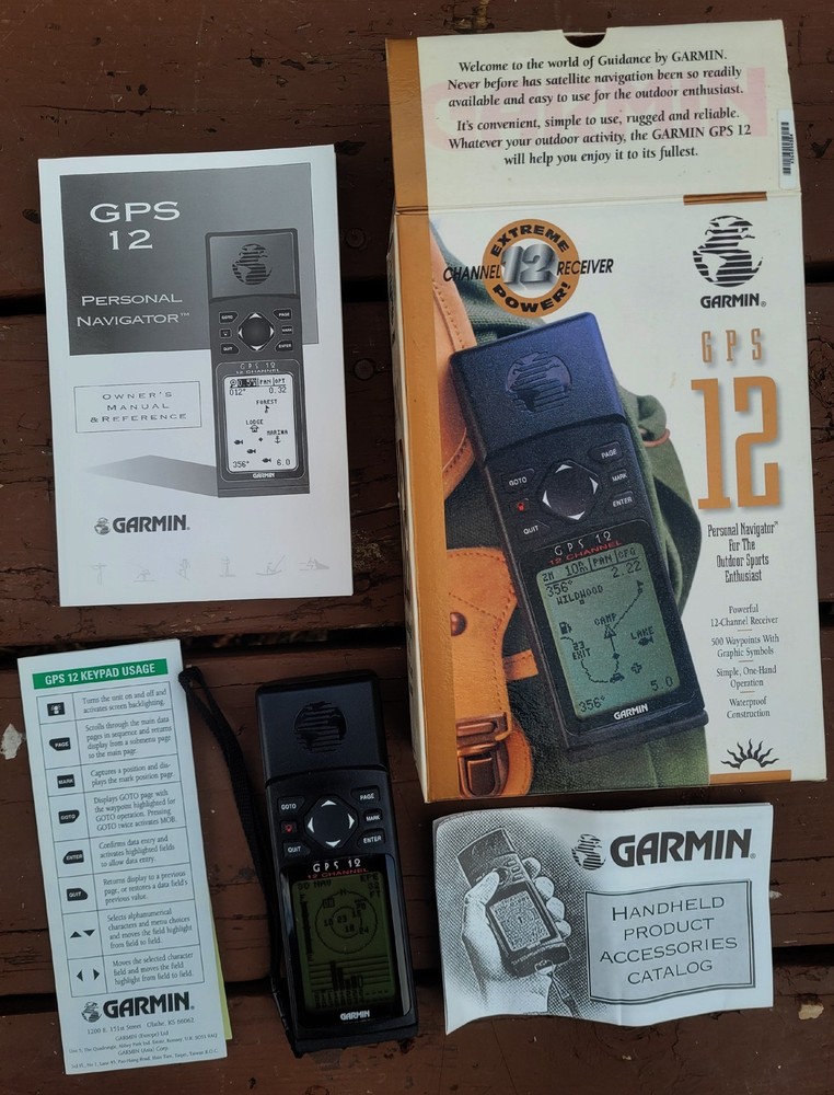 GARMIN GPS 12 Channel Portable Handheld Personal Navigator Hiking GPS12 w/EOWFIX