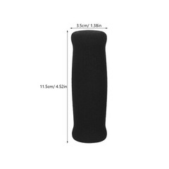 3Pcs Black Anti-Skid Walking Cane Handle Grips Durable Sponge Replacement