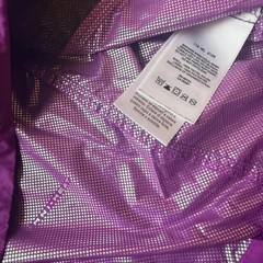 Columbia Lightweight Purple Hiking Windbreaker Jacket with Yellow Zippers