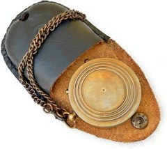 Engraved Compass With Leather For Men, Trust in The Lord Halloween Christmas