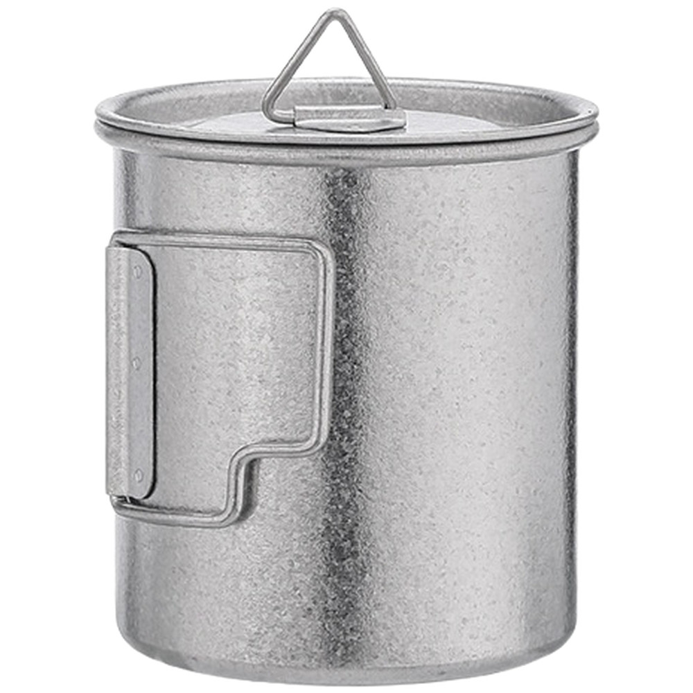 Titanium Camping Mug Portable Coffee Cup 450ml Capacity Smooth Rim Design