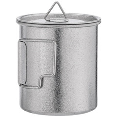 Titanium Camping Mug Portable Coffee Cup 450ml Capacity Smooth Rim Design