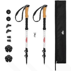 Cascade Mountain Tech Carbon Fiber Trekking Poles with Cork Grip