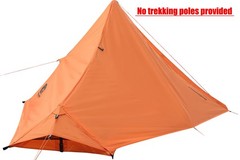 1 Person Trekking Pole Tent for Backpacking – Ultralight 1P-Yellow, Yellow