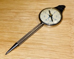 Vintage Double Sided Compass Inches to Miles Curvimeter Measuring Drafting Tool