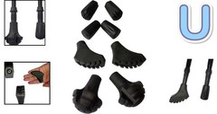 4-Pair Replacement Rubber Tips Set for Trekking Poles – Shock-Absorbing Design