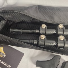 Cascade Mountain Tech Aluminum Trekking Poles Quick Lock EVA Grip Carry Bag Pair