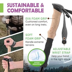 TREKOLOGY Trek-Z Collapsible Hiking Trekking Poles – Balance Support for Sen…