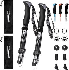 Trekking Poles – Aluminum 7075 Adjustable Walking Sticks with Quick Locks, Ex…