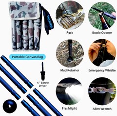 Lightweight Adjustable Trekking Pole with Foam Grip – 1 Pair