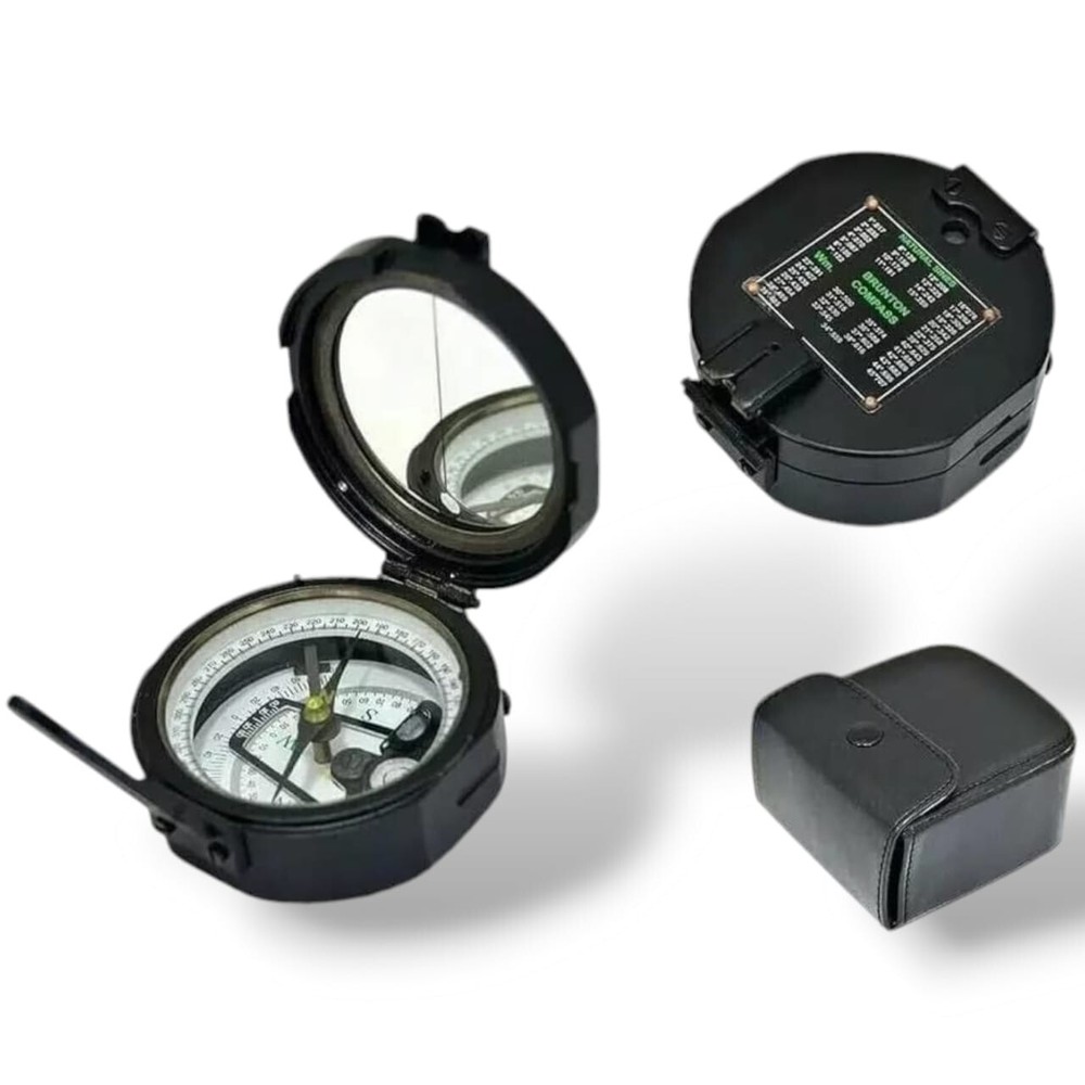 Geological Brunton Compass With Leather Case