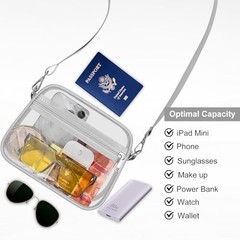Clear Bag for Stadium Events Clear Sports Fan Handbags Purses with Large Silver