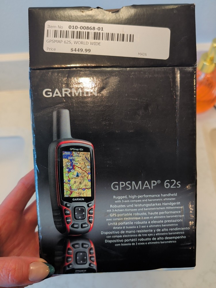 Garmin GPSMAP 62 Handheld GPS Navigator for Hiking Hunting BackPacking