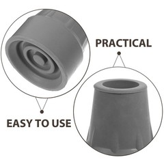 2 Pcs Walker Rubber Feet Replacement Cane Tips Non Crutch Foot Pads