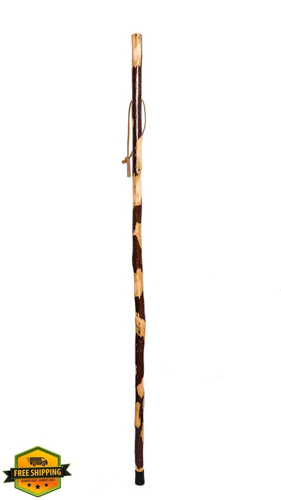 FOREST PILOT wood hiking stick bark grip