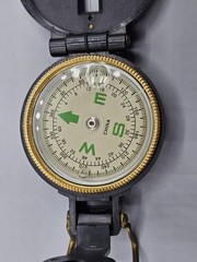 Vintage Plastic & Brass Hardware Engineer Directional Compass