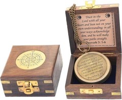 Quote Engraved Compass | Camping Compass Inspirational Christian Religious Gifts