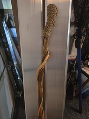 48″ Hand Carved Finished Wood Twisted Curled Hiking Walking Stick Cane
