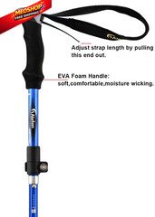 A ALAFEN Aluminum Collapsible Ultralight Travel 1 PC(1 Pole), P1_Blue