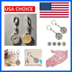 Keychain Compass, Pack of 2 Vintage Style Zinc Alloy Pocket Compass Navigatio…