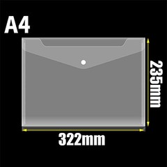 Clear Document Folders Filing Envelopes Waterproof Plastic 5 Transparent