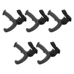 5Pcs Durable Walking Cane Handles T-Shape Black Replacement for Camping Use