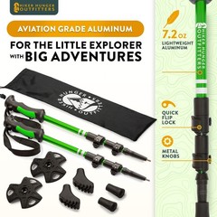 Lightweight Collapsible Kids Hiking Poles with Quick Adjustable Flip Locks
