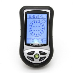8 in 1 Electronic Digital Compass Altimeter Barometer Thermometer Clock Calendar