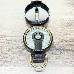 Vintage Engineer Directional Compass Lensatic Black Scouting Hiking Exploring