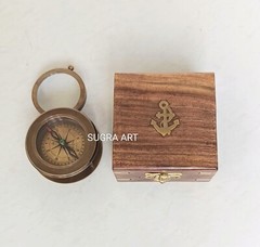 SUGRA ART Personalized Compass with Magnifier, Multifunctional Custom Compass