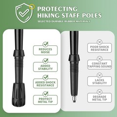 Durable Replacement Rubber Tips Trekking Poles Universal Anti-Slip Hiking Stick