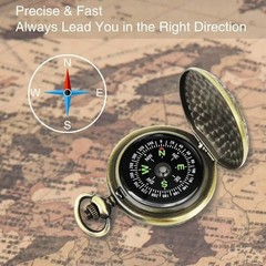 Portable Hiking Compass Military Navigation Tool Camping Backpacking Map Reading