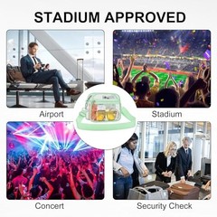 Clear Bag for Stadium Events Clear Sports Fan Handbags Large Avocado Green
