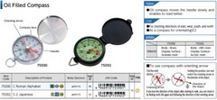 SHINWA Mini Pocket Oil Filled Compass Resin Body Outdoor Camping Tool 75592
