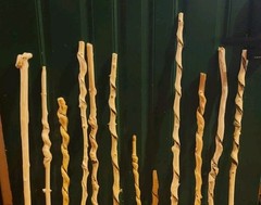 Set of 12 FRESH Cut Vine Twisted Stick FAIRY WANDS HAND PEELED~ Read Description