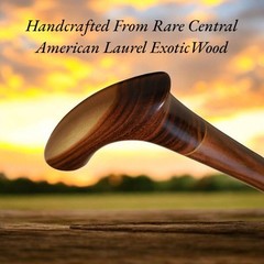 Wooden Walking Stick Handcrafted in Central America, Luxury Laurel Wood