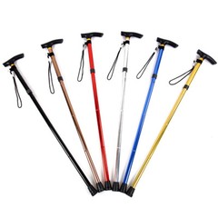 Aluminium Alloy Folding Cane Portable Hand Walking Stick Trekking Hiking B2V4