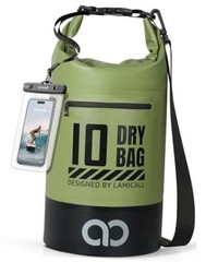 Waterproof Dry Bag with Phone Pouch – 5L//20L/30L/40L Floating 10L Olive Green