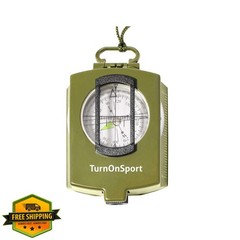 TurnOnSport Compass Keychain Khaki