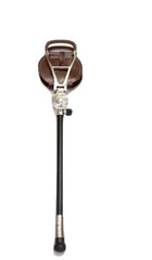 Leather Hunt, Shoot, Fish, Golf Walking Seat Stick With Spike & Rubber Ferrule