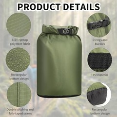 Dry Bag Waterproof 3 Pack Lightweight Dry Sack, 6L&10L&20L Outdoor 3 Colors