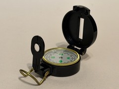 Engineer Directional Compass Black Metal Prismatic Style Sighting