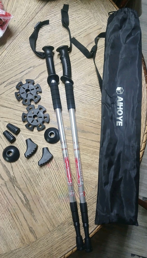 Aihoye Hiking Trekking Poles 2 Pack Collapsible Lightweight Anti Shock